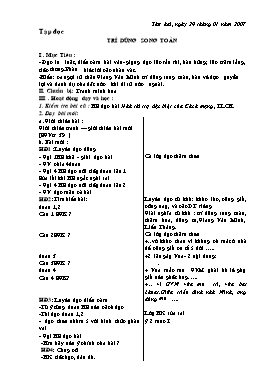 Giáo án các môn Lớp 5 - Tuần 21 (Bổ sung)