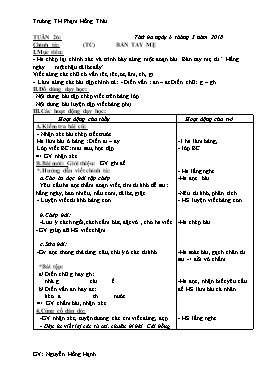 Giáo án Chính tả Lớp 1 - Tuần 26 - Năm học 2017-2018 - Nguyễn Hồng Hạnh