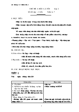 Giáo án dạy theo chủ đề Mĩ thuật Khối 2 - Chủ đề 3: Đây là tôi