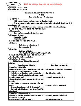 Giáo án dạy theo chủ đề môn Mỹ thuật cấp Tiểu học - Chủ đề 6