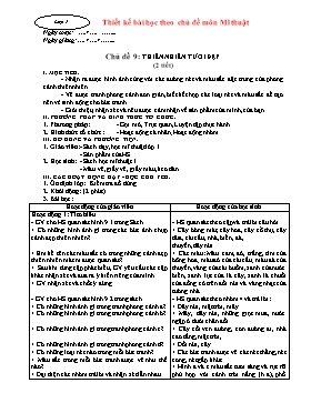 Giáo án dạy theo chủ đề môn Mỹ thuật cấp Tiểu học - Chủ đề 9