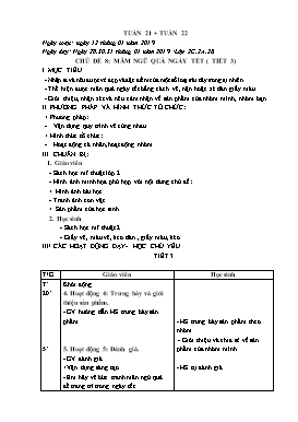 Giáo án dạy theo chủ đề Mỹ thuật Khối 2 - Tuần 21+22 - Năm học 2018-2019