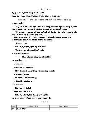 Giáo án dạy theo chủ đề Mỹ thuật Khối 2 - Tuần 27+28 - Năm học 2018-2019