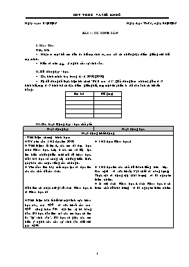 Giáo án Khoa học Lớp 5 (Bản 2 cột)