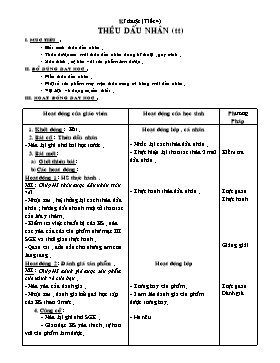 Giáo án Kĩ thuật Lớp 5 - Tiết 15: Thêu dấu nhân