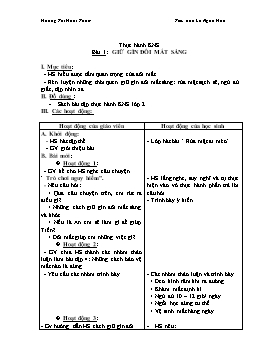 Giáo án Kỹ năng sống Lớp 2 - Bài 1 đến 14 - Hoàng Thị Hoài Thơm