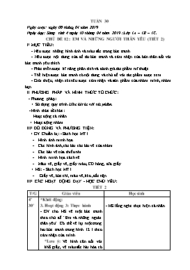 Giáo án Mĩ thuật Khối 1 - Tuần 30 - Năm học 2018-2019