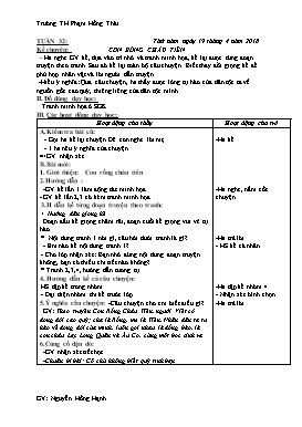 Giáo án môn Kể chuyện Lớp 1 - Tuần 32 - Năm học 2017-2018 - Nguyễn Hồng Hạnh