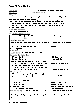 Giáo án môn Tập đọc Lớp 1 - Tuần 32 - Năm học 2017-2018 - Nguyễn Hồng Hạnh