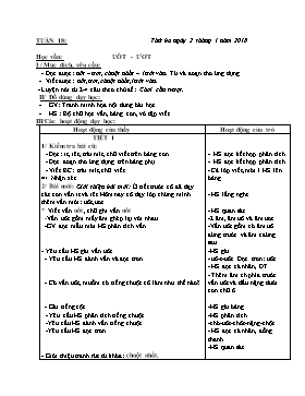 Giáo án môn Tiếng Việt Lớp 1 - Tuần 18 - Năm học 2017-2018