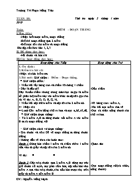 Giáo án môn Toán Lớp 1 - Tuần 18 - Năm học 2017-2018 - Nguyễn Hồng Hạnh