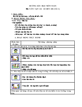 Giáo án môn Toán Lớp 2 - Bài 1 đến 39