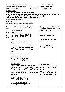 Giáo án môn Toán Lớp 5 - Tiết 10: Luyện tập - Nguyễn Thị Thu Thương