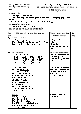 Giáo án môn Toán Lớp 5 - Tuần 10 - Nguyễn Thị Thu Thương