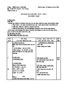 Giáo án môn Toán Lớp 5 - Tuần 15 - Nguyễn Thị Thắng