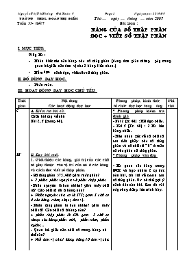 Giáo án môn Toán Lớp 5 - Tuần 7 - Nguyễn Thị Thu Thương