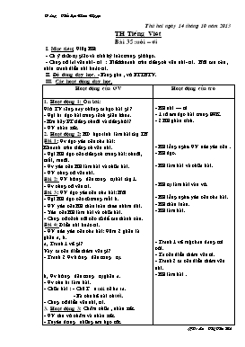 Giáo án môn Toán + Tiếng Việt Lớp 2 - Năm học 2013-2014 - Lưu Thị Thu Hà