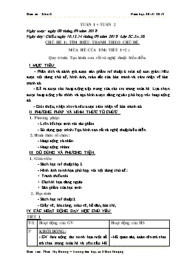 Giáo án Mỹ thuật Khối 2 - Năm học 2018-2019 - Phan Thị Hương