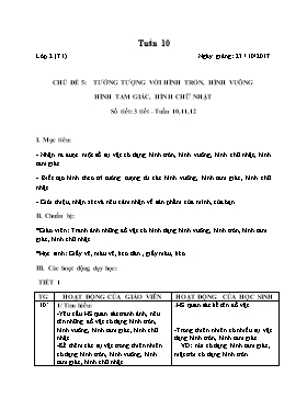 Giáo án Mỹ thuật Lớp 2 - Tuần 10 - Năm học 2017-2018