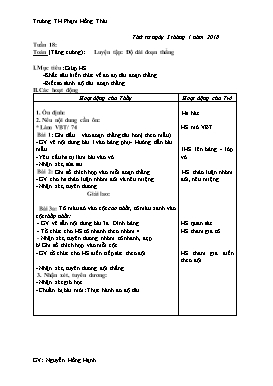 Giáo án tăng cường môn Toán Lớp 1 - Tuần 18 - Năm học 2017-2018 - Nguyễn Hồng Hạnh