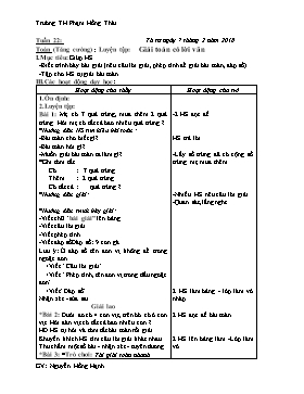 Giáo án tăng cường môn Toán Lớp 1 - Tuần 22 - Năm học 2017-2018 - Nguyễn Hồng Hạnh