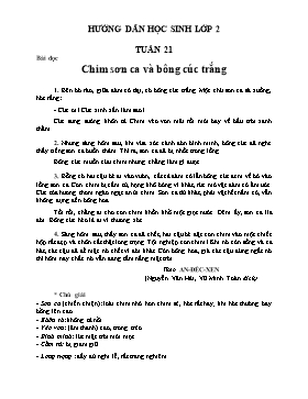 Giáo án Tập đọc Lớp 2 - Bài: Chim sơn ca và bông cúc trắng