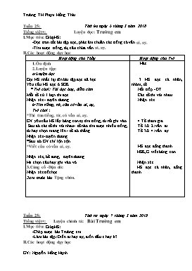 Giáo án Tiếng Việt Lớp 1 - Tuần 25 - Năm học 2017-2018 - Nguyễn Hồng Hạnh