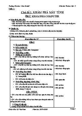 Giáo án Tin học Lớp 5 - Năm học 2019-2020 - Lê Văn Nam