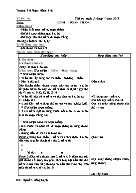 Giáo án Toán Lớp 1 - Tuần 18 - Năm học 2017-2018 - Nguyễn Hồng Hạnh