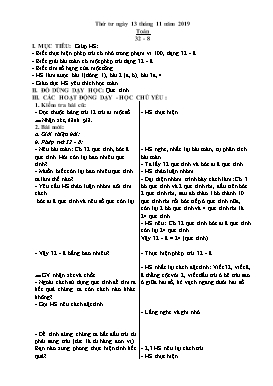 Giáo án Toán Lớp 2 - Bài: 32-8 - Năm học 2019-2020