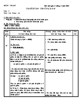 Giáo án Toán Lớp 5 - Tiết 126 đến 130