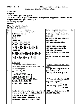 Giáo án Toán Lớp 5 - Tiết 4: Phân số thập phân