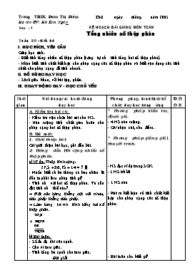 Giáo án Toán Lớp 5 - Tiết 46 đến 50 - Hà Kim Ngân