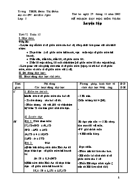 Giáo án Toán Lớp 5 - Tiết 71 đến 75 - Hà Kim Ngân