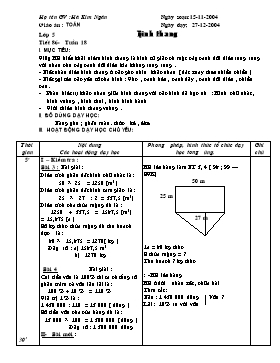 Giáo án Toán Lớp 5 - Tiết 86 đến 90 - Hà Kim Ngân