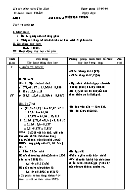 Giáo án Toán Lớp 5 - Tuần 16 - Hà Kim Ngân