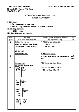 Giáo án Toán Lớp 5 - Tuần 16 - Nguyễn Thị Thắng