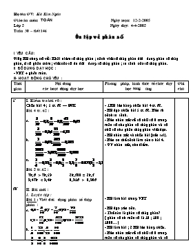 Giáo án Toán Lớp 5 - Tuần 30 đến 31 - Hà Kim Ngân