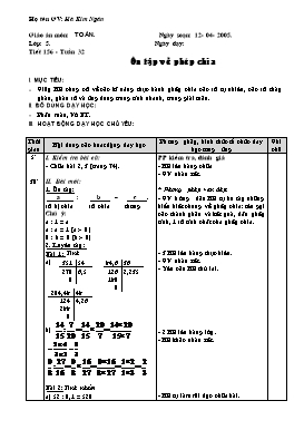 Giáo án Toán Lớp 5 - Tuần 32 - Hà Kim Ngân