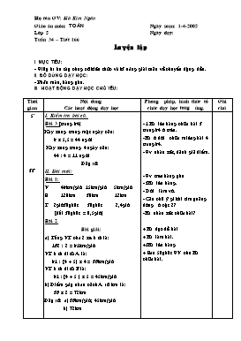 Giáo án Toán Lớp 5 - Tuần 34 - Hà Kim Ngân