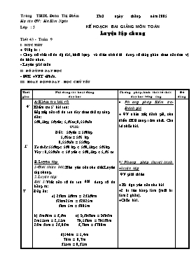 Giáo án Toán Lớp 5 - Tuần 9 - Hà Kim Ngân