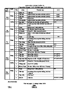 Giáo án Tổng hợp các môn Lớp 2 - Tuần 22 - Năm học 2019-2020 (Bản 3 cột)