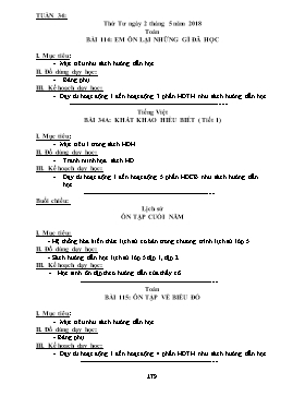 Giáo án Tổng hợp các môn Lớp 5 - Tuần 34 - Năm học 2017-2018