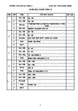 Giáo án Tổng hợp Lớp 1 - Tuần 12 - Năm học 2019-2020 - Trần Hồng Nương