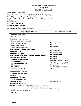 Giáo án Tổng hợp Lớp 1 - Tuần 23 - Năm học 2018-2019 (Bản 2 cột)