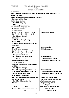 Giáo án Tổng hợp Lớp 1 - Tuần 23 - Năm học 2019-2020