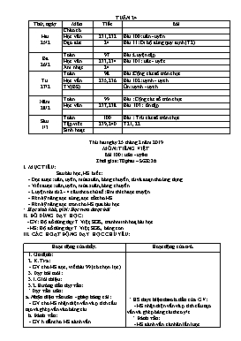 Giáo án Tổng hợp Lớp 1 - Tuần 24 đến 25 - Năm học 2018-2019 - Nguyễn Thị Vi