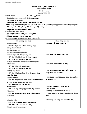 Giáo án Tổng hợp Lớp 1 - Tuần 4 đến 5 - Năm học 2018-2019 - Nguyễn Thị Vi