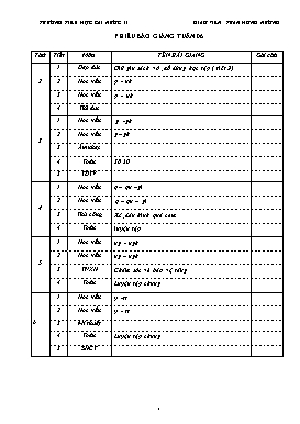 Giáo án Tổng hợp Lớp 1 - Tuần 6 - Năm học 2019-2020 - Trần Hồng Nương