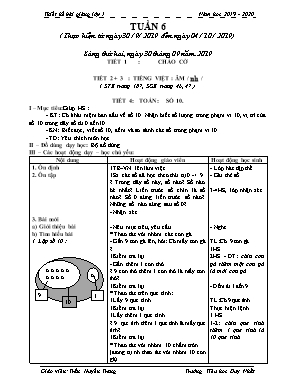 Giáo án Tổng hợp Lớp 1 - Tuần 6 - Năm học 2019-2020 - Trần Huyền Trang